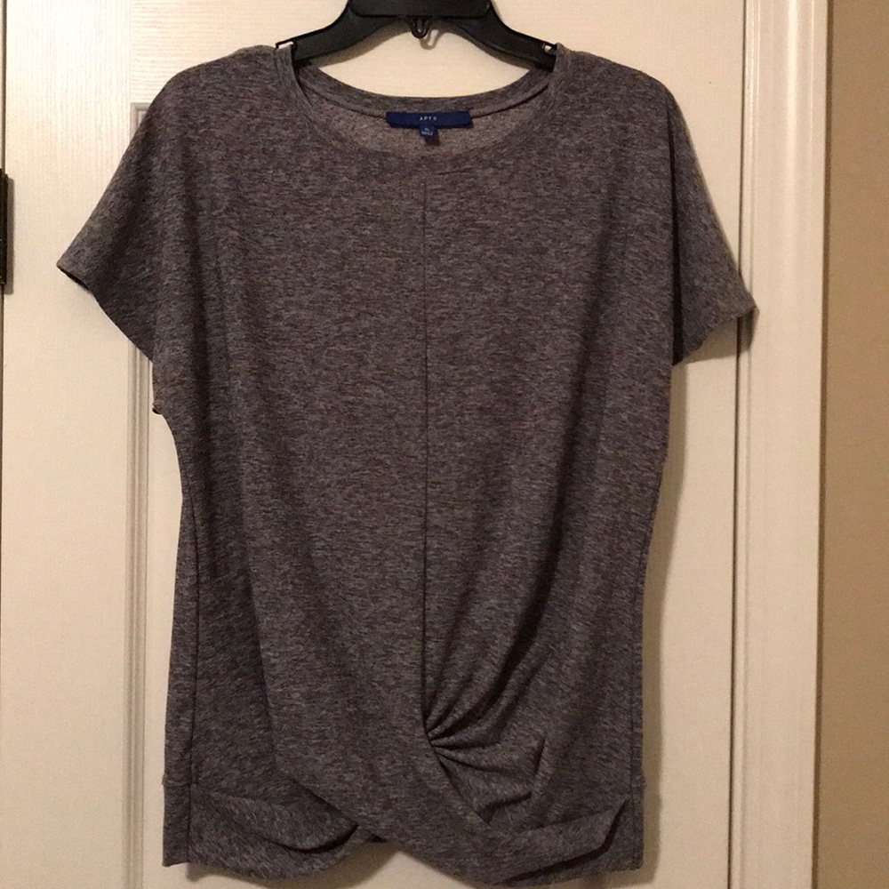 Apt 9 grey top with knotted bottom SZ PL
